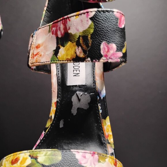 Steve Matten Floral Heels Open Toe and Studded Sandals Size 6 - Picture 5 of 16